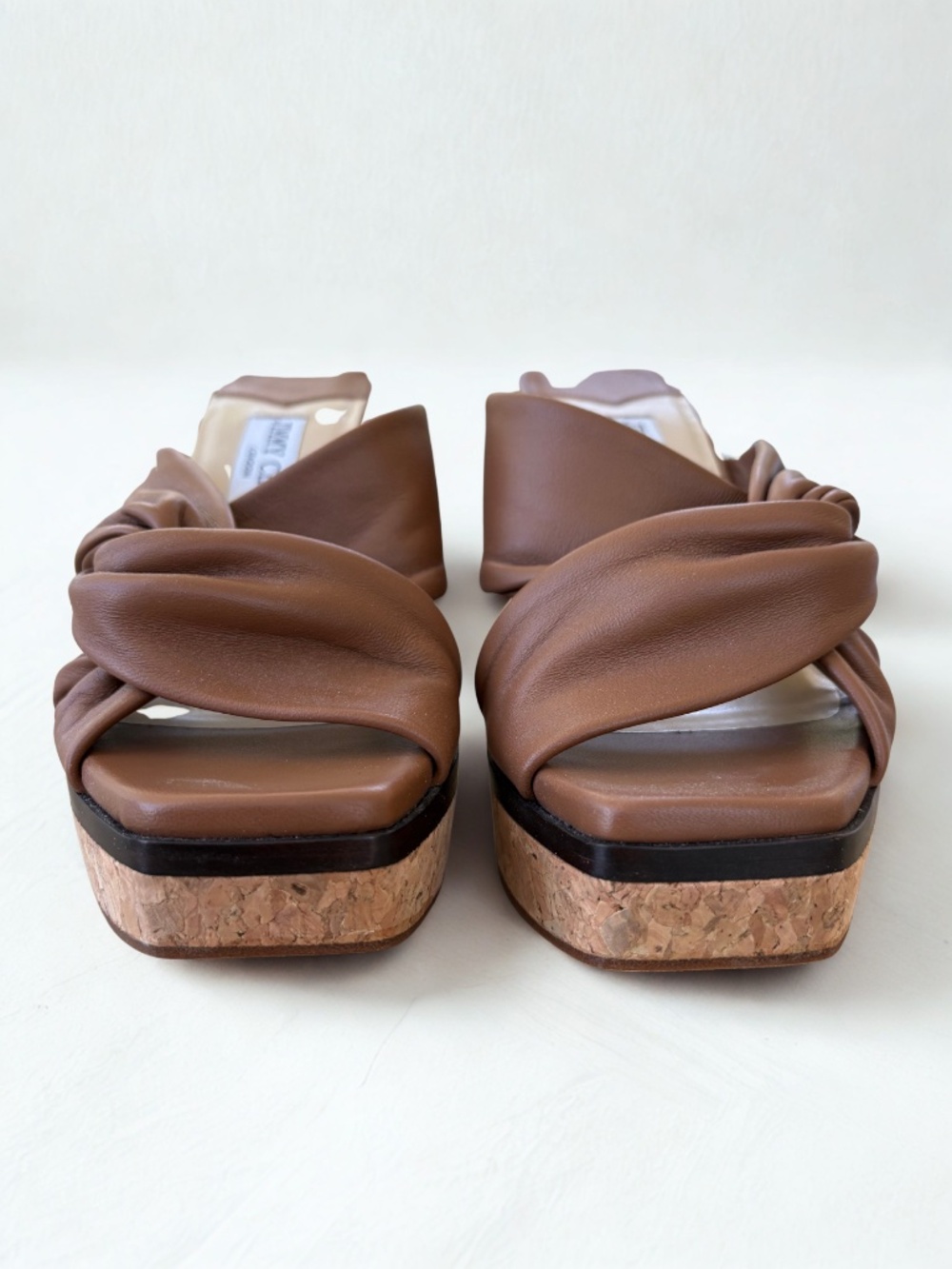 Jimmy Choo Soft Narisa 90 Wedge Sandals, Size 39 (European), Brown - Picture 2 of 8